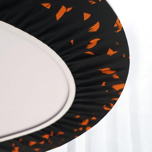 Halloween Bat Fitted Tablecloth 44 Inch Round Waterproof & Stain-Resistant Halloween Decor