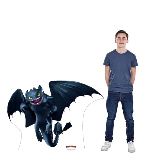 Night Fury Cardboard Cutout - How to Train Your Dragon, 39x54 Inches, Reusable Decor