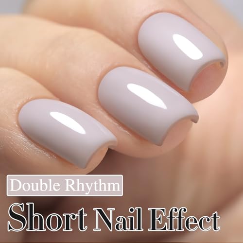 Gel Nail Polish 15ML Milky Gray - Same Color & Bottle, Soak Off, Salon & Home Use, Variation: Milky Beige