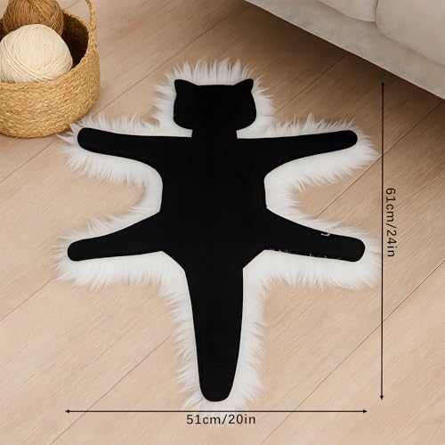 Funny Light Up Cat Rug with Multi-Color Flashing Lights - Colored Lights Variation 20x24 Inch Party Mat