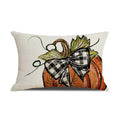 Halloween Pumpkin Lumbar Pillow Cover 12x20 Inches - Orange Fall Decor