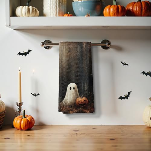Halloween Spooky Ghost Kitchen Hand Towels - 04 Color Variation 16x24 Inch