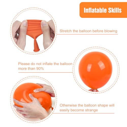 Rubfac Orange Balloon Arch Kit - 154pcs Burnt Orange Balloons for Parties & Events