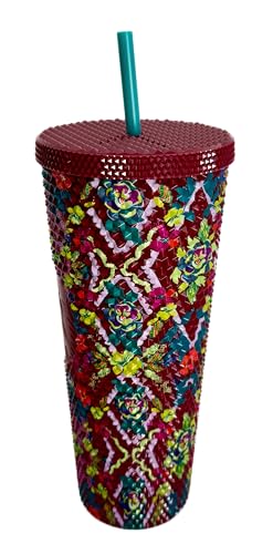 Starbucks Fall 2025 Floral Bling 24oz Reusable Cold Cup with Straw - Limited Edition
