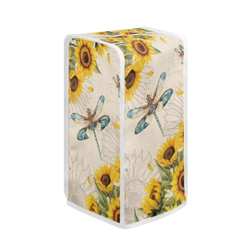 Dragonfly Sunflower Can Opener Dust Cover - Kitchen Appliance Protector 5.7x5.7x10 Inches
