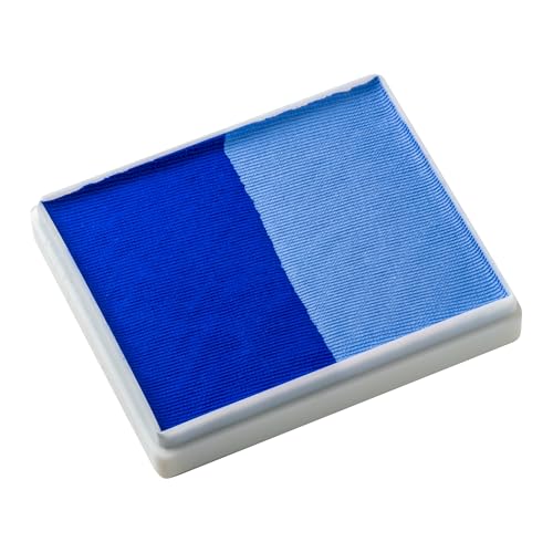 TAG Face and Body Paint Split Cake - Powder Blue & Royal Blue, 50g - Blue Variation