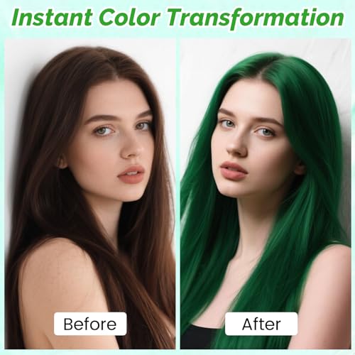 Temporary Hair Color Spray - Emerald Green 4.06oz for Kids & Adults, Easy Washout