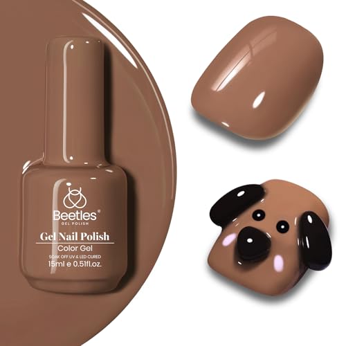 Dark Brown Gel Nail Polish - Latte Haze, 15ML - Creme Brown Variation