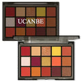 Sunset Orange Eyeshadow Palette - 15 Vibrant Warm Matte & Glitter Shades for Fall & Halloween