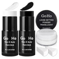 Halloween Face Paint Stick Set with Setting Powder & Sponges - Full Coverage, Non-Toxic