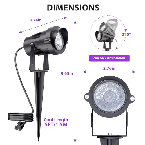 18W Waterproof Black Light Spotlight Outdoor Halloween Stage Neon Glow Party