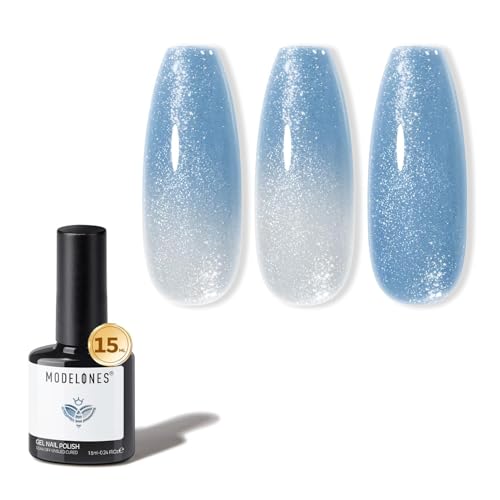 Blue Color Changing Gel Nail Polish - Nude Variation, 15ml