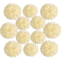 12 Pcs Cream Tissue Paper Pom Poms for Wedding Party Decorations