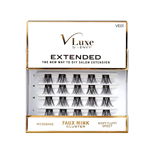 Demi Extended Reusable False Eyelashes - Featherlight Synthetic Lash Clusters - Natural Look - Multipack
