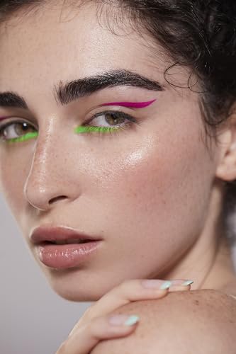 Neon Liquid Eyeliner Pen - Waterproof, Smudge-proof, Bright Green UV Glow - Neon Green