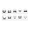 Halloween Ghost Face Cutter and Stencils Bundle - Reusable Spooky Ghost Templates for DIY Halloween Decor - Variation: Ghost Faces