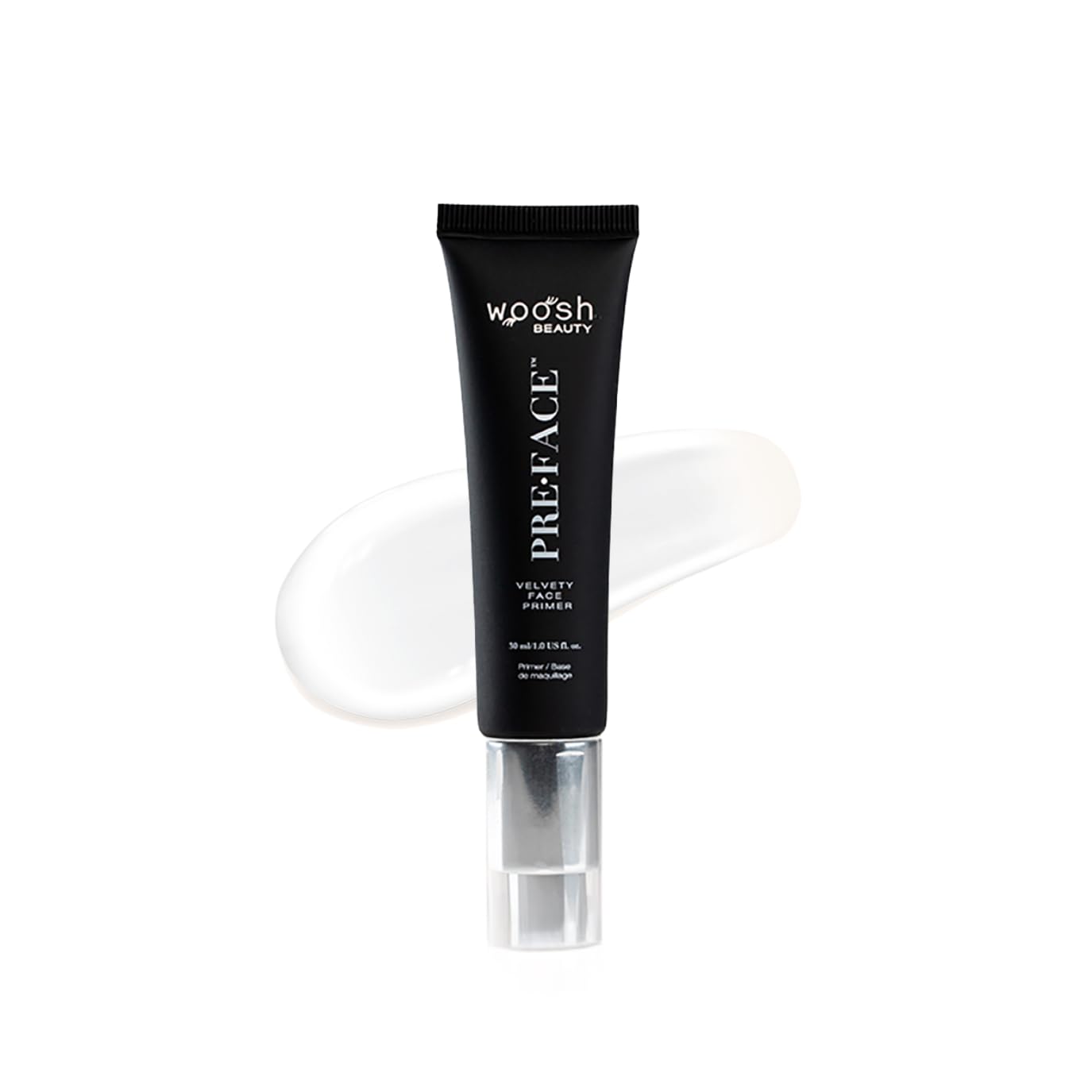 Woosh Beauty, Pre•Face Velvety Face Primer, Hydrating & Long Lasting, Vegan, Pore Minimizer & Wrinkle Filler, Grips your Makeup (Full Size, 30 ml)