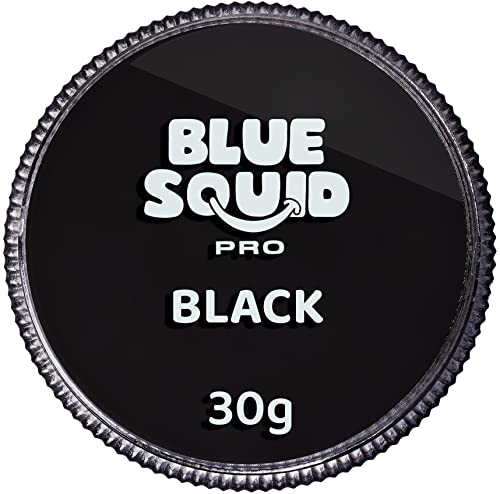 Blue Squid Water-Based Black Face Paint 30g - Professional Face & Body Makeup for Kids & Adults