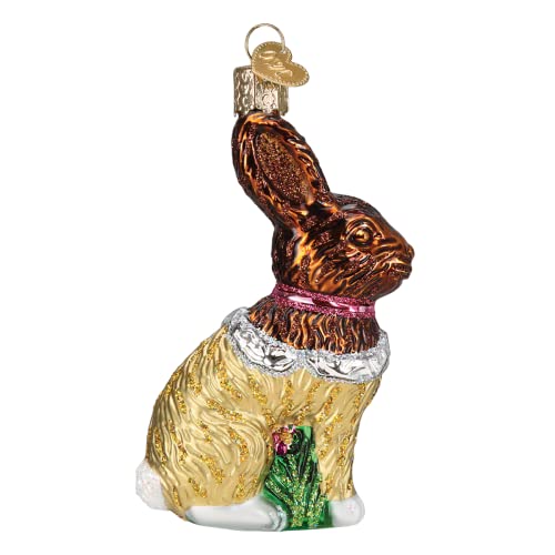 Old World Christmas Glass Chocolate Easter Bunny Ornament - Handcrafted Holiday Decor