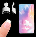 French Short Half Wrap Nail Tips - 120PCS Acrylic False Nails, Clear & White
