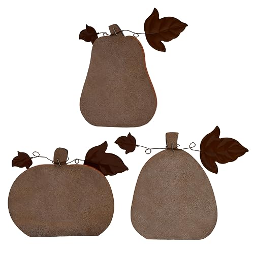 Wooden Pumpkin Decor Outdoor Fall Sign for Porch Garden Yard - Rustic Autumn Tabletop Decoration