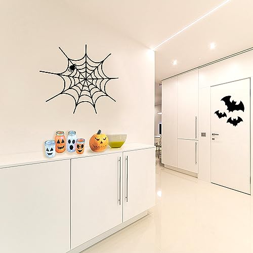 Halloween Spiderweb Wall Decal - 20 x 22.5 Inch Indoor Outdoor Vinyl Sticker
