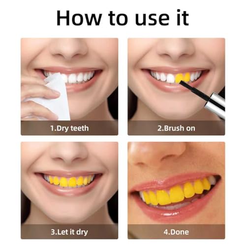Gold Tooth Paint - Temporary Metallic Gold Tooth Makeup for Halloween & Cosplay, 5ml