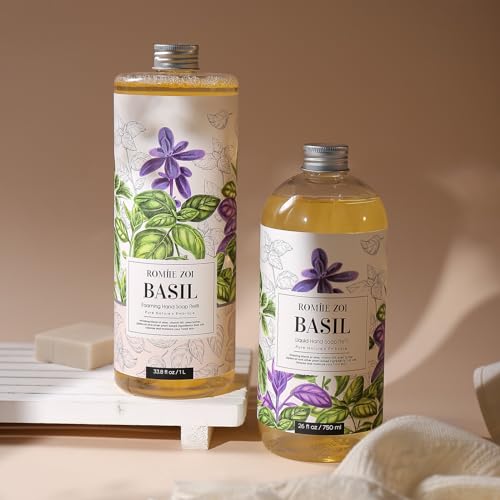Liquid Hand Soap Refill with Basil Scent - 750ml, Moisturizing & Cruelty-Free