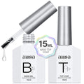 AILLSA Base and Top Coat Gel Nail Polish Set - BG-Base & Top Coat, 15ml Each