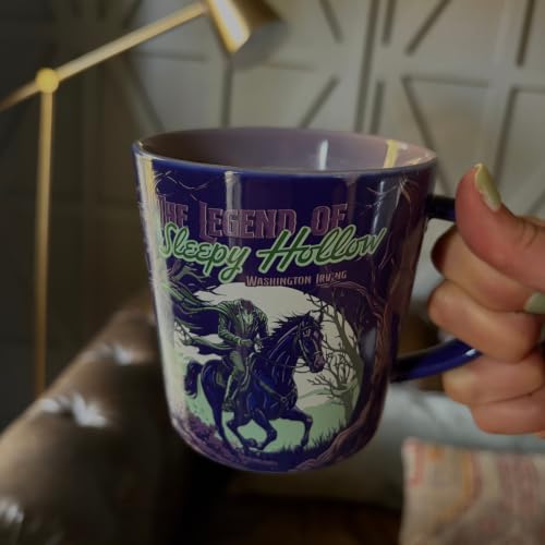 14 oz Ceramic Coffee Mug with Gothic Sleepy Hollow Design - Perfect for Book Lovers