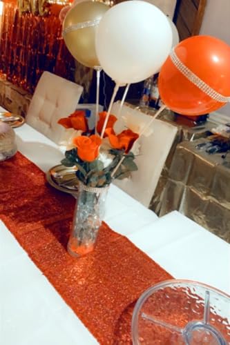 Orange Sequin Table Runners - Set of 12, 12x108 Inches, Fall & Holiday Decor - Variation of THIS listing 12