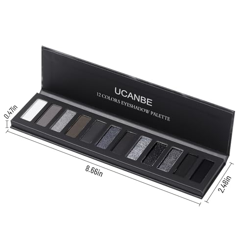Smokey Eyeshadow Palette - 12 High Pigment Shades, No Brush, Variation 07