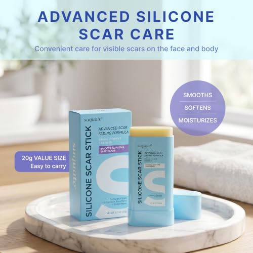 Silicone Scar Removal Stick for Face & Body - Keloid, Acne, C-Section, Stretch Marks - 20g