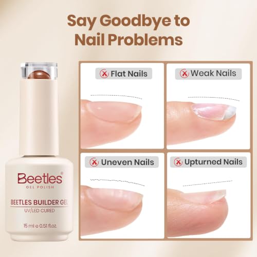 Beetles Builder Nail Gel Kit - F-Maple Ember, 8-in-1 HEMA & TPO-Free