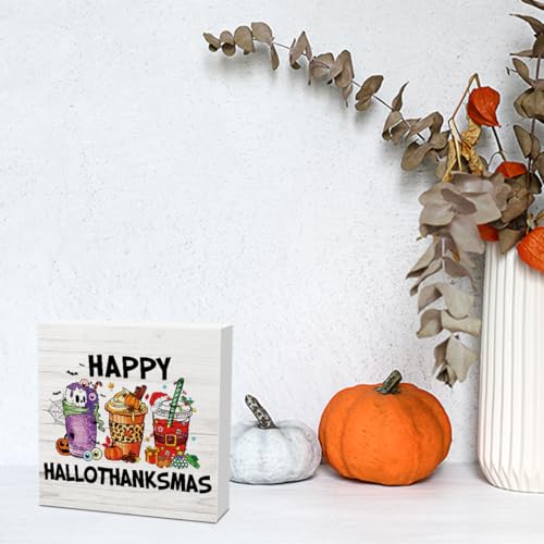 Halloween Thanksgiving Christmas Coffee Decor - Fall Holiday Wooden Sign - Variation: Coffee