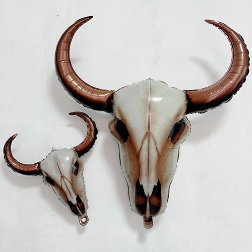 Brown Small 5Pcs Western Longhorn Cow Balloon Set - Party Wall Decor