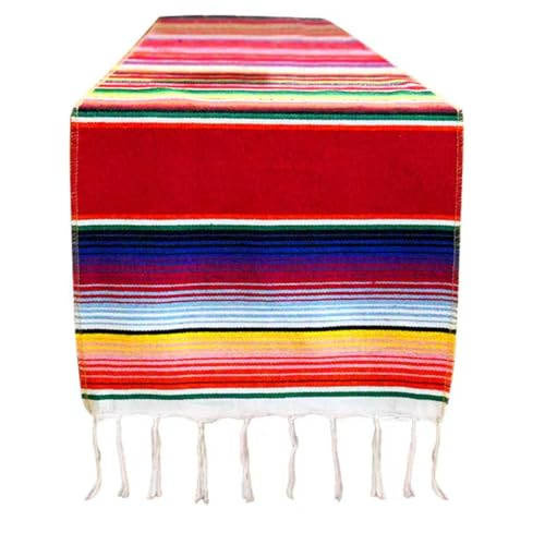 Mexican Table Runner 14x84 Inches Rainbow Colors Home & Party Decor