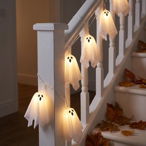 Halloween Ghost Hanging Decorations Set - Glowing Outdoor & Indoor Ornaments