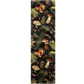 Tropical Mushroom Print Table Runner 12x72 Inches - Polyester, Stain-Resistant, Small Variation