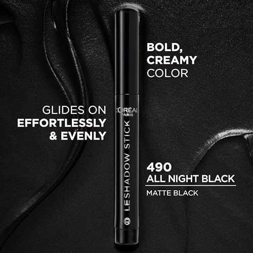 Eyeshadow Stick Black Matte - Blendable, Smudge-Resistant, 0.05 Oz - All Night Black