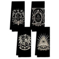 Gothic Dark Memento Mori Skull Kitchen Towels Set of 4 - Variation Gothic2