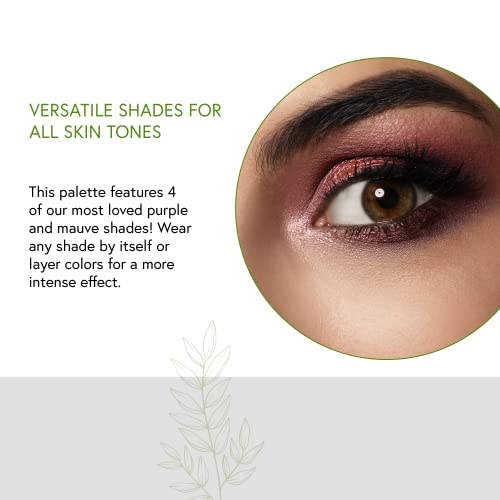 Refillable Eye Shadow Palette - 4 Shades Amethyst Glow Vegan Makeup