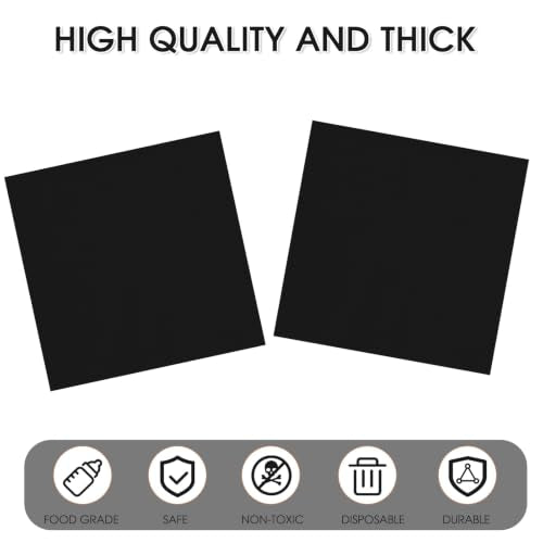 Black Paper Napkins 6.5 x 6.5 Inches - 100 Pack Decorative Party & Everyday Use