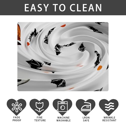 Halloween Spooky Pumpkin Square Tablecloth 60x60 Inch - Elegant Decor