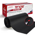 Black Plastic Table Cloth Roll - 70 in x 310 ft Extra Wide Disposable Cover with Variation Black/3720" x 70"