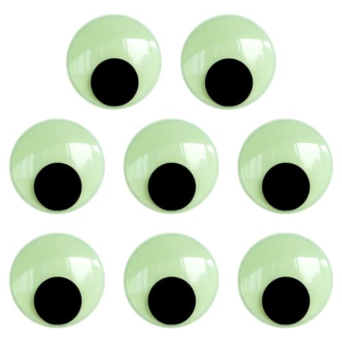 Glow in the Dark Green Luminous Wiggle Eyes 1.6 Inch 8pcs Self-Adhesive Craft Decor
