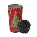 17oz Christmas Insulated Travel Coffee Mug with Flip Lid & Handle - Spill Proof Stainless Steel