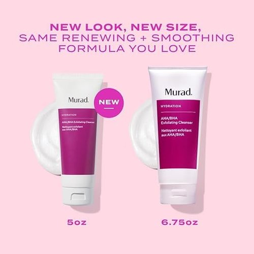Murad AHA/BHA Exfoliating Cleanser - Triple-Action Exfoliator with Salicylic, Lactic & Glycolic Acids - Creamy Face Wash for Smoother Skin