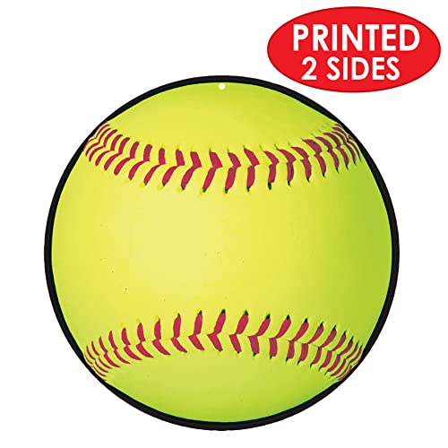 Softball Party Decorations - 12 Fastpitch Cutouts for Sports Themed Events