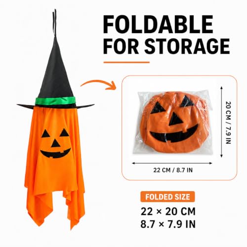 Weather-Resistant Hanging Pumpkin Decor Set for Halloween & Fall